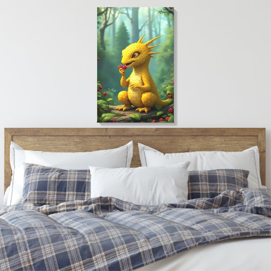 Schattige draak canvas afdruk (Insitu (Slaapkamer))