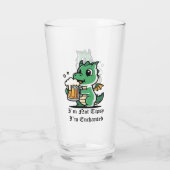 Schattige Draak die Bier Drinkt Glas (Achterkant)