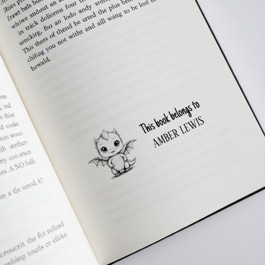 Schattige Draak Dit Boek Is Van Stempel