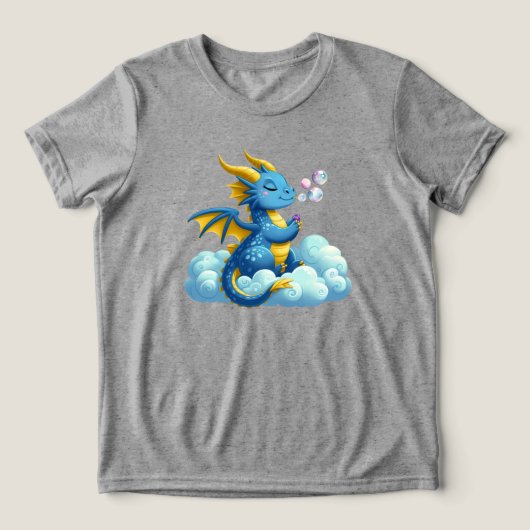 Schattige Draak/Fantastisch Tri-Blend Shirt (Design voorkant)