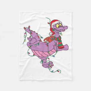 Schattige Draak Figment Lichtjes Kerstman Dier Fleece Deken