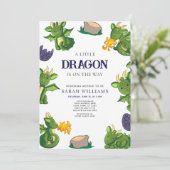 Schattige Draak Komt Aan Geslachtsneutrale Douche Kaart (Staand voorkant)