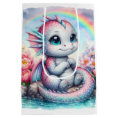 Schattige draak medium cadeauzakje (Achterkant)