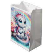 Schattige draak medium cadeauzakje (Achterkant Gekanteld)