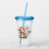 Schattige Draak met Bosaccenten Acryl Drinkbeker (Achterkant)