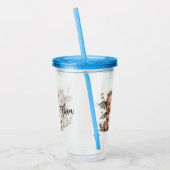 Schattige Draak met Bosaccenten Acryl Drinkbeker (Links)