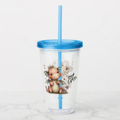 Schattige Draak met Bosaccenten Acryl Drinkbeker (Voorkant)
