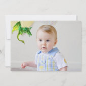 Schattige Draak Monsters Foto 1e Verjaardag Kaart (Achterkant)