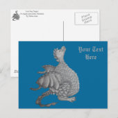 schattige draak - mythische en fantasiekunstkunst briefkaart (Voorkant / Achterkant)