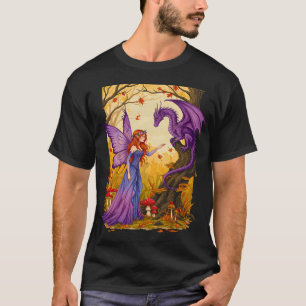 Schattige Draak op een Paddenstoel T-shirt