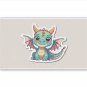 Schattige draak Sticker (Voorkant)