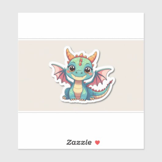 Schattige draak Sticker (Vel)