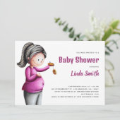 Schattige drachtig Baby shower Kaart (Staand voorkant)