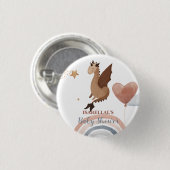 Schattige Dragon African American Boys baby shower Ronde Button 3,2 Cm (Voorkant /achterkant)