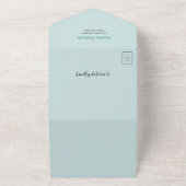 Schattige Dragon Baby shower All In One Uitnodiging (Buitenkant)