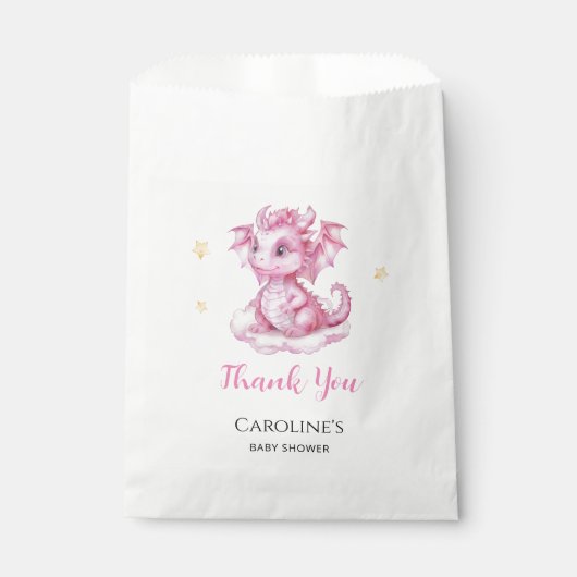 Schattige Dragon Baby shower Bedankzakje (Voorkant)