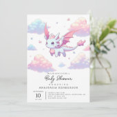 Schattige Dragon Baby shower Kaart (Staand voorkant)