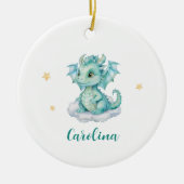 Schattige Dragon Baby shower Keramisch Ornament (Voorkant)