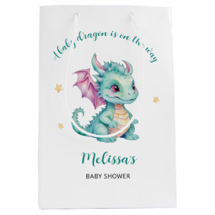 Schattige Dragon Baby shower Medium Cadeauzakje
