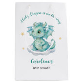 Schattige Dragon Baby shower Medium Cadeauzakje (Voorkant)