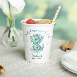 Schattige Dragon Baby shower Papieren Bekers