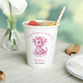 Schattige Dragon Baby shower Papieren Bekers