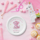 Schattige Dragon Baby shower Papieren Bordje (Feest)