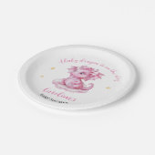 Schattige Dragon Baby shower Papieren Bordje (Gekanteld)
