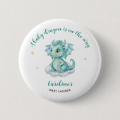 Schattige Dragon Baby shower Ronde Button 5,7 Cm (Voorkant)