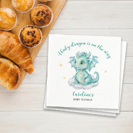 Schattige Dragon Baby shower Servet