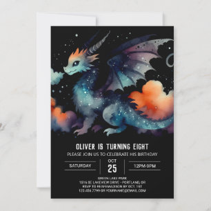 Schattige Dragon Birthday Digital Kaart