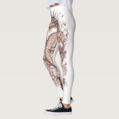 "Schattige Dragon Blooms: Bloemen Tattoos Leggings (Links)