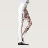 "Schattige Dragon Blooms: Bloemen Tattoos Leggings (Rechts)