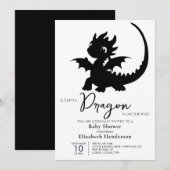 Schattige Dragon Boy Baby shower Kaart (Voorkant / Achterkant)