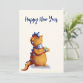 Schattige Dragon Chinees Nieuwjaar Feestdagenkaart (Staand voorkant)