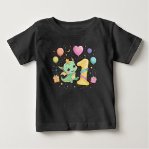 Schattige Dragon First Birthday Celebration Boy Th