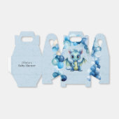Schattige Dragon met Blue Balloons Boy Baby shower Bedankdoosjes (Uitgevouwen)
