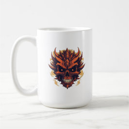 Schattige Dragon Skull Mascot Cup ontwerp Koffiemok