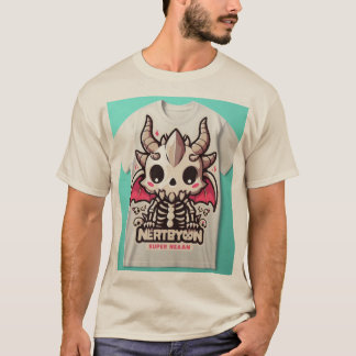 Schattige Dragon Skull Mascot T-shirt