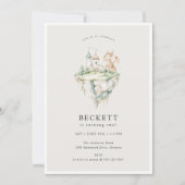 Schattige Dragon Theme Verjaardagsfeest Kaart (Voorkant)