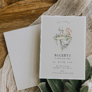 Schattige Dragon Theme Verjaardagsfeest Kaart