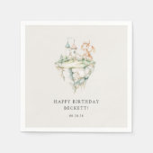 Schattige Dragon Theme Verjaardagsfeest Servet (Voorkant)