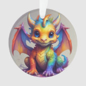 Schattige Dragon Xmas-Ornament Ornament (voorkant)