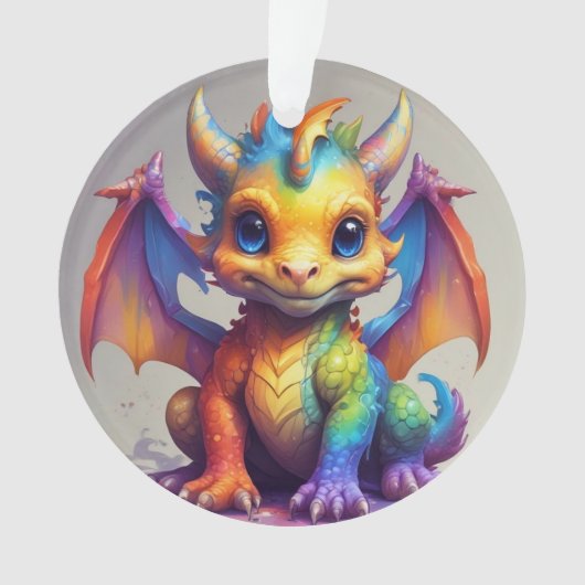 Schattige Dragon Xmas-Ornament Ornament (voorkant)