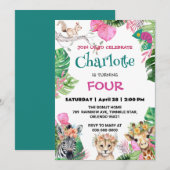 Schattige Dragon Zoo oerwoud Dieren Verjaardag Blo Kaart (Voorkant / Achterkant)