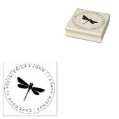 Schattige Dragonfly aangepast retouradres Rubberstempel (Gestempeld)