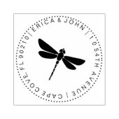 Schattige Dragonfly aangepast retouradres Rubberstempel (Afrduk)