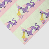 Schattige Draken Verjaardag Tissuepapier (Detail)