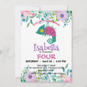 Schattige drakendier oerwouden Verjaardagsbloem ki Kaart (Voorkant)