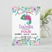 Schattige drakendier oerwouden Verjaardagsbloem ki Kaart (Staand voorkant)